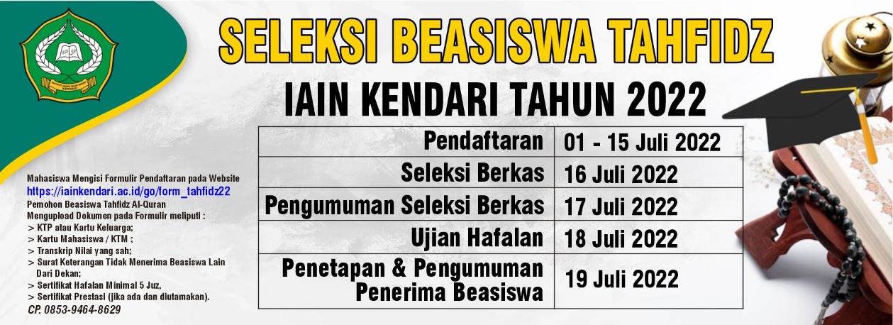 Seleksi Beasiswa Tahfidz IAIN Kendari Tahun 2022